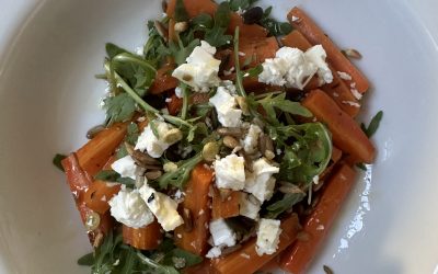 Roasted Carrots, Feta, Spices & Seed Salad