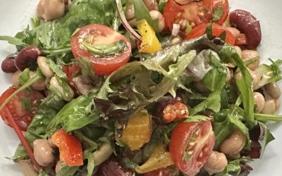 Roasted Pepper & Cherry Tomato Mixed Bean Salad