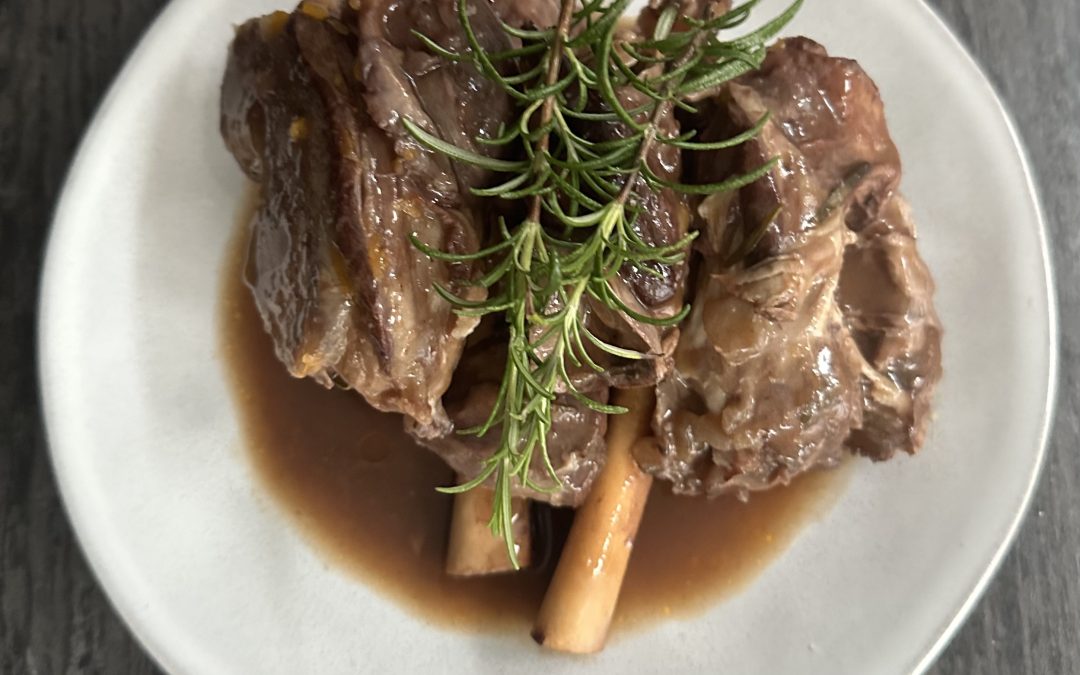 Slow Cooked Lamb Shanks In Red Wine