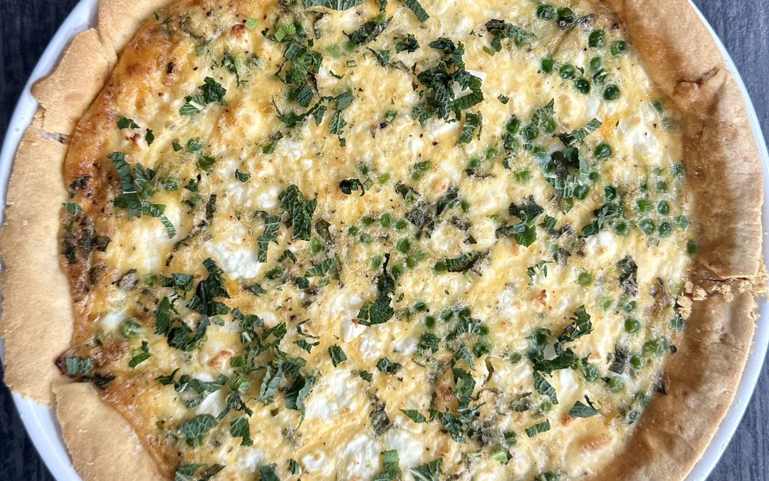 Feta, Pea & Mint Quiche