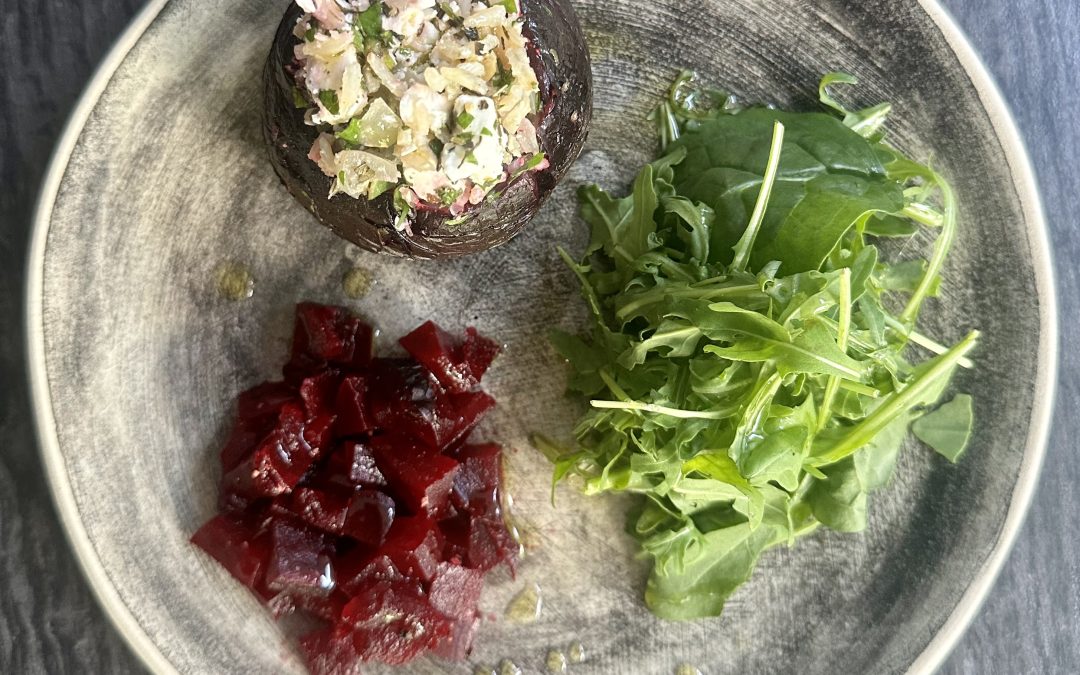 Feta, Mint & Rice Stuffed Roasted Beetroot
