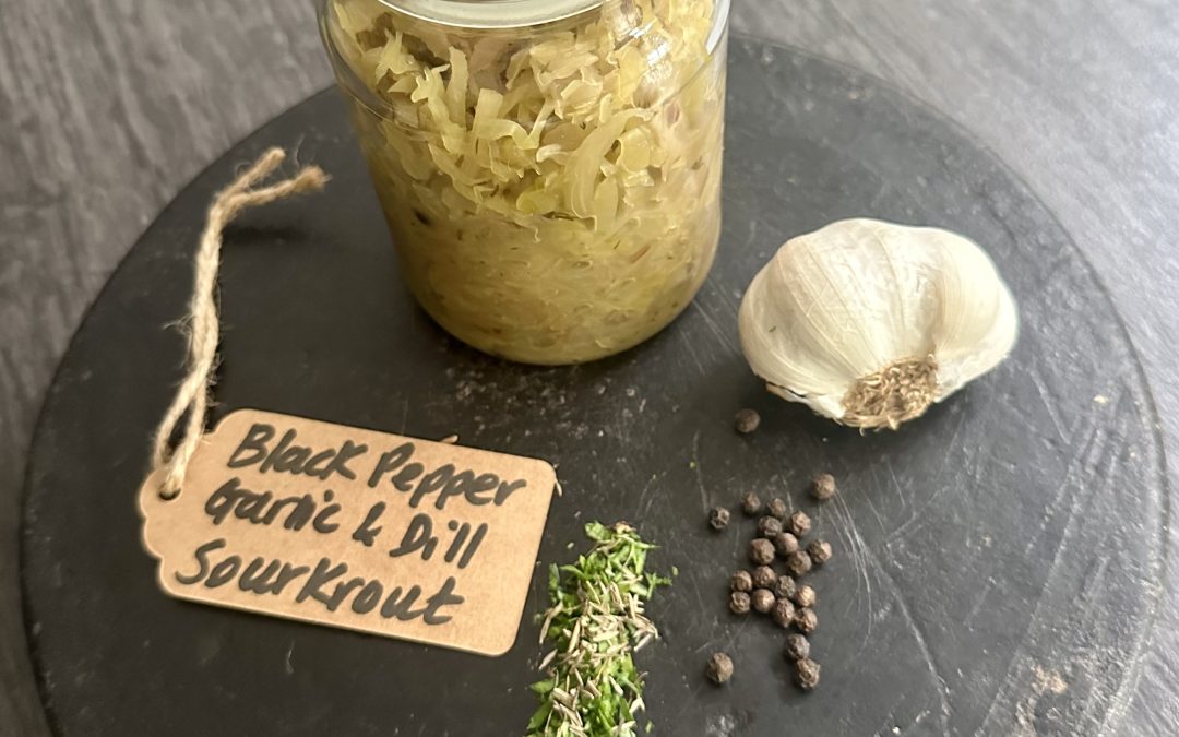 Dill, Garlic & Black Pepper Sauerkraut