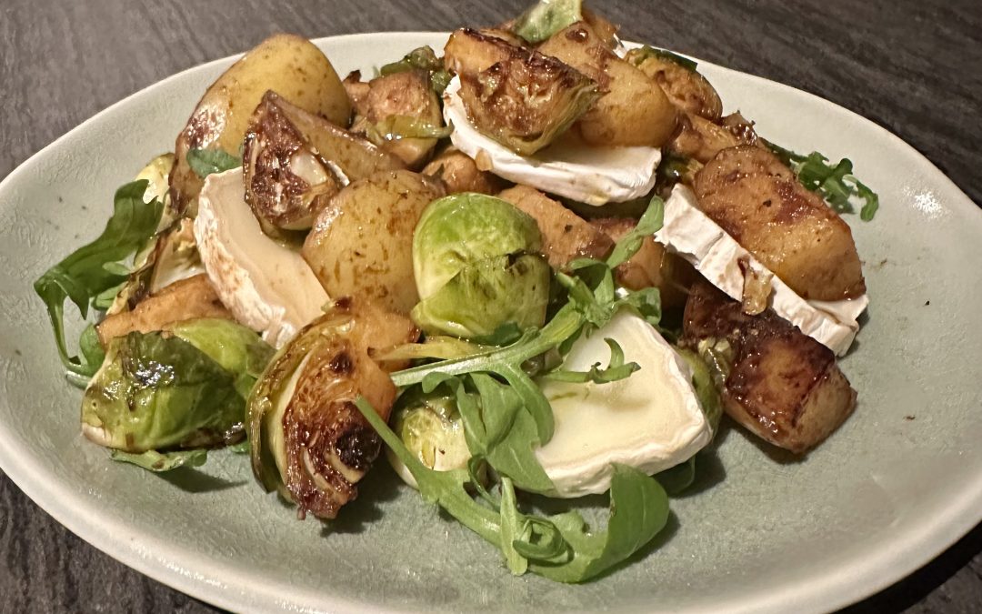 Balsamic Brussels & Goats Cheese 